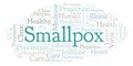 Smallpox word cloud, made with text only. Royalty Free Stock Photo