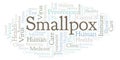 Smallpox word cloud, made with text only. Royalty Free Stock Photo