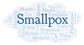 Smallpox word cloud, made with text only. Royalty Free Stock Photo