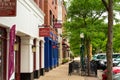 Smalltown sidewalk Royalty Free Stock Photo