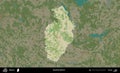 Smarhon District highlighted, Belarus. Topographic Humanitarian Royalty Free Stock Photo