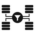 Smart access data icon simple vector. Network cloud