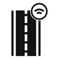 Smart accident sensor icon simple vector. Control view