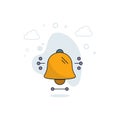Smart alarm icon .vector illustration.smart alarm color icon concept
