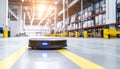 Smart AMR Navigating a Modern Logistics Center Royalty Free Stock Photo