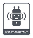 smart assistant icon in trendy design style. smart assistant icon isolated on white background. smart assistant vector icon simple