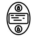 Smart auto key icon, outline style