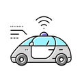 smart auto self vehicle color icon vector illustration