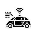 smart auto self vehicle glyph icon vector illustration