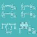 Smart automatic robotic production line.
