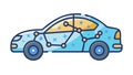 Smart Autonomous Electric Car Vector Icon vector design Generative AI Royalty Free Stock Photo