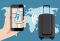 Smart baggage with built-in GPS tracking