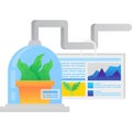 Smart biology laboratory flat vector icon isolated Royalty Free Stock Photo