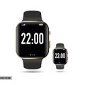 Smart black gold watch