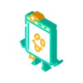 smart book character isometric icon vector illustration