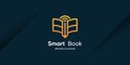 Smart book logo design with modern creative concept