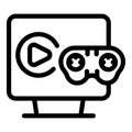 Smart box game icon outline vector. Computer internet Royalty Free Stock Photo