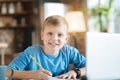 Happy delighted boy looking at you Royalty Free Stock Photo