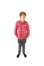 Smart boy standing in studio Royalty Free Stock Photo