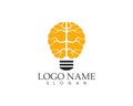 Smart brain icon vector illustration Royalty Free Stock Photo