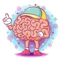 Smart brain illustration uses the cap