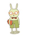 Smart Bunny Vector Illustration