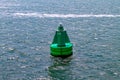 A smart buoy floating in the sea. Royalty Free Stock Photo