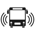 Smart bus icon. Autonomous vehicles Vector illustration