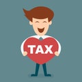Smart business man love tax