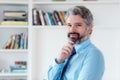 Smart businessman with grey hair and necktie Royalty Free Stock Photo