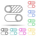 smart button on smartphone multi color style icon. Simple thin line, outline vector of web icons for ui and ux, website or mobile