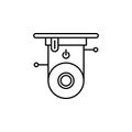 Smart camera icon. Element of smart house icon for mobile concept and web apps. Thin line Smart camera icon can be used for web Royalty Free Stock Photo