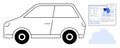 Smart car with connected data analytics dashboard and cloud storage for intelligent automation Royalty Free Stock Photo