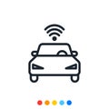 Smart car icon,automotive icon,Internet of things icon