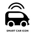 Smart car icon vector isolated on white background, logo concept Royalty Free Stock Photo