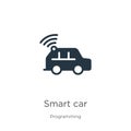 Smart car icon vector. Trendy flat smart car icon from programming collection isolated on white background. Vector illustration Royalty Free Stock Photo