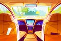 Smart car inside interior vector illustration