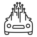 Smart car, Intelligent Vehicle icon. Automobile control, Vector illustration Royalty Free Stock Photo