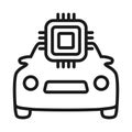 Smart car, Intelligent Vehicle icon. Automobile control, Vector illustration Royalty Free Stock Photo