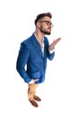 Smart casual man with hand in pocket listening to opinions Royalty Free Stock Photo