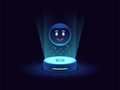 Smart chat bot, virtual voice assistant. Mobile chatbot with function of Machine learning, Smart home station