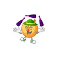 Smart chinese fortune cookie cartoon character design playing Juggling