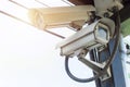 The public security CCTV camera is a growing problem for cities worldwide. Royalty Free Stock Photo