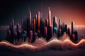 Smart city and abstract dot point connect with gradient line and aesthetic Intricate wave line design Royalty Free Stock Photo