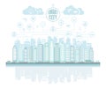 Smart city with advanced smart services, social networking, the Internet of things, background