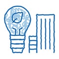 smart city buildings doodle icon hand drawn illustration Royalty Free Stock Photo