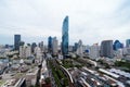 Smart city. Financial district and skyscraper buildings. Bangkok Royalty Free Stock Photo