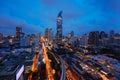 Smart city. Financial district and skyscraper buildings. Bangkok Royalty Free Stock Photo