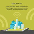 Smart City Flat Vector Banner Template