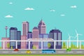 Smart city in the future illustration design Royalty Free Stock Photo